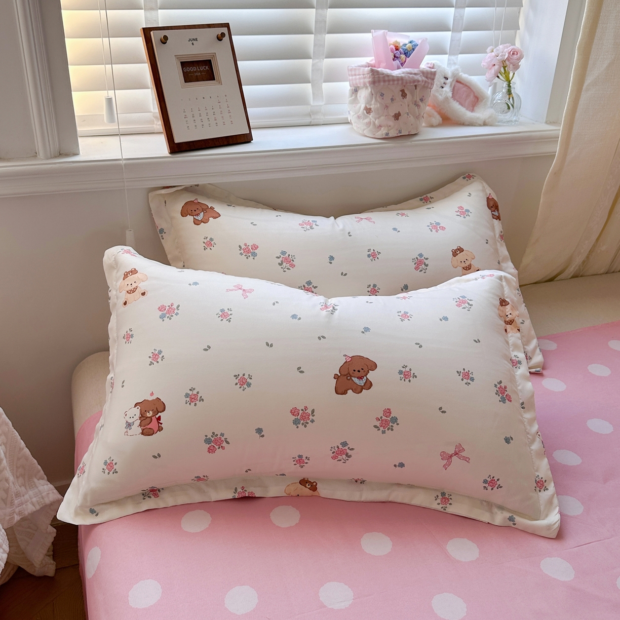 91家纺网 家纺一手货源 找家纺 卡斯诺家纺馆 2026新款A类亲肤芦荟棉四件套 下载文件包含买家秀 小熊花梦