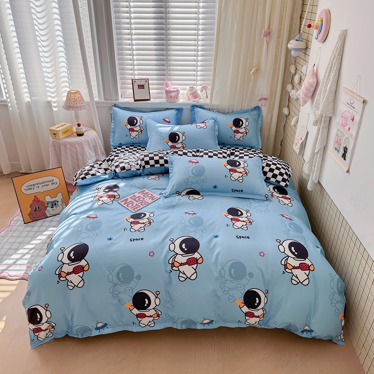 91家纺网 家纺一手货源 找家纺 卡斯诺家纺馆 2026新款A类亲肤芦荟棉四件套 下载文件包含买家秀 星空迷航