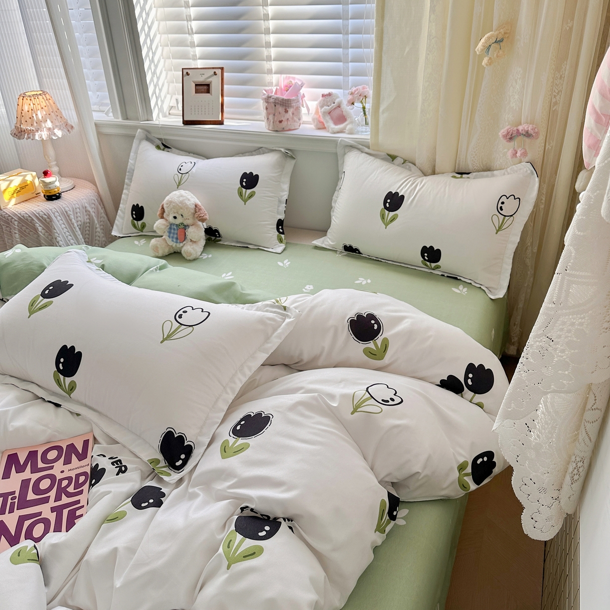 91家纺网 家纺一手货源 找家纺 卡斯诺家纺馆 2026新款A类亲肤芦荟棉四件套 下载文件包含买家秀 幽香花眠