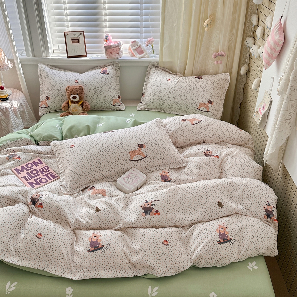 卡斯诺家纺馆 2026新款A类亲肤芦荟棉四件套 下载文件包含买家秀 疏影