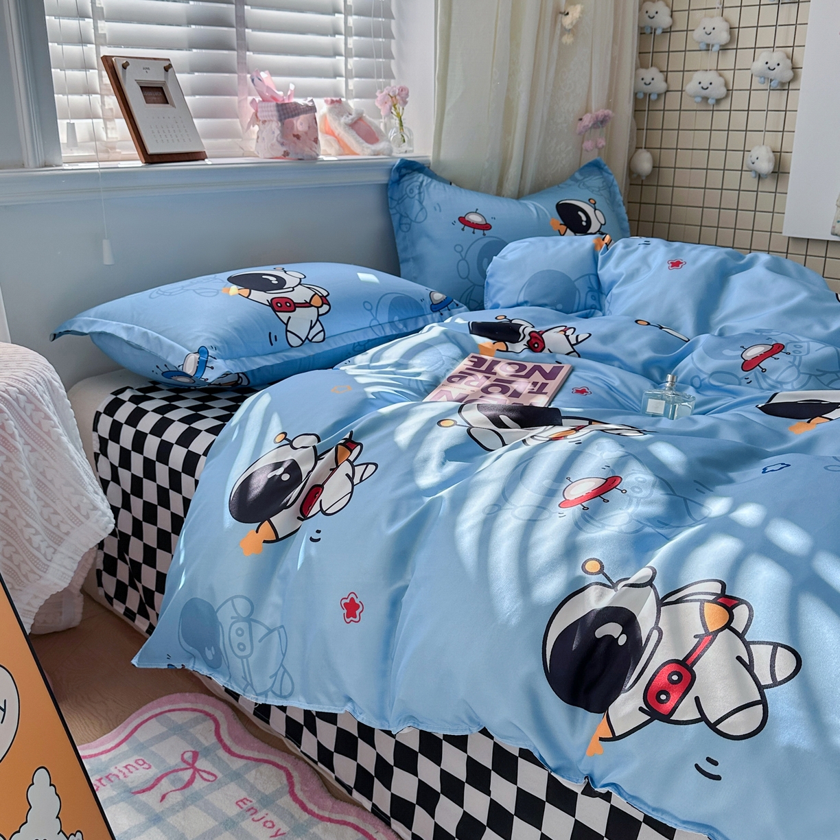 91家纺网 家纺一手货源 找家纺 卡斯诺家纺馆 2026新款A类亲肤芦荟棉四件套 下载文件包含买家秀 星空迷航