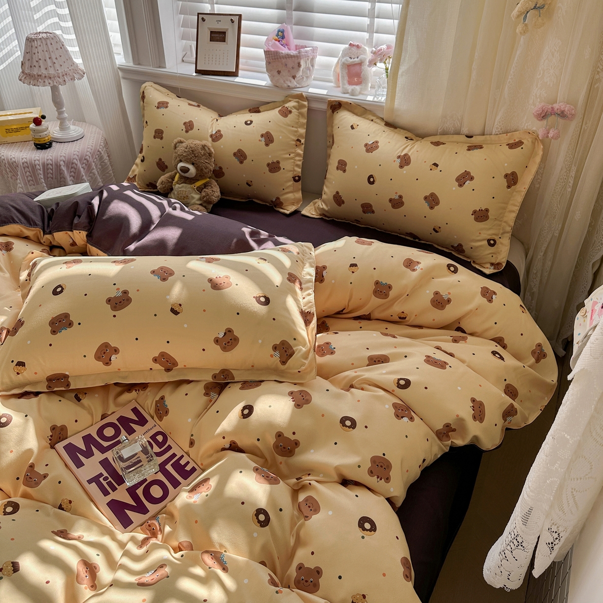 91家纺网 家纺一手货源 找家纺 卡斯诺家纺馆 2026新款A类亲肤芦荟棉四件套 下载文件包含买家秀 奶油小熊