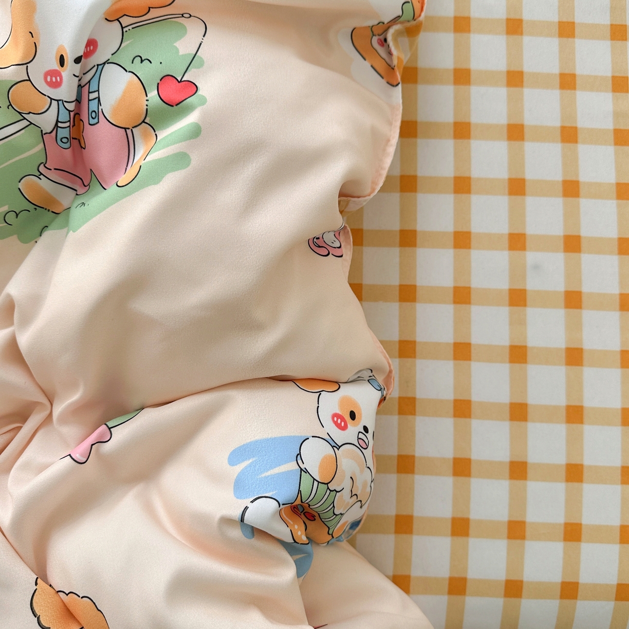 91家纺网 家纺一手货源 找家纺 卡斯诺家纺馆 2026新款A类亲肤芦荟棉四件套 下载文件包含买家秀 花漾汪星