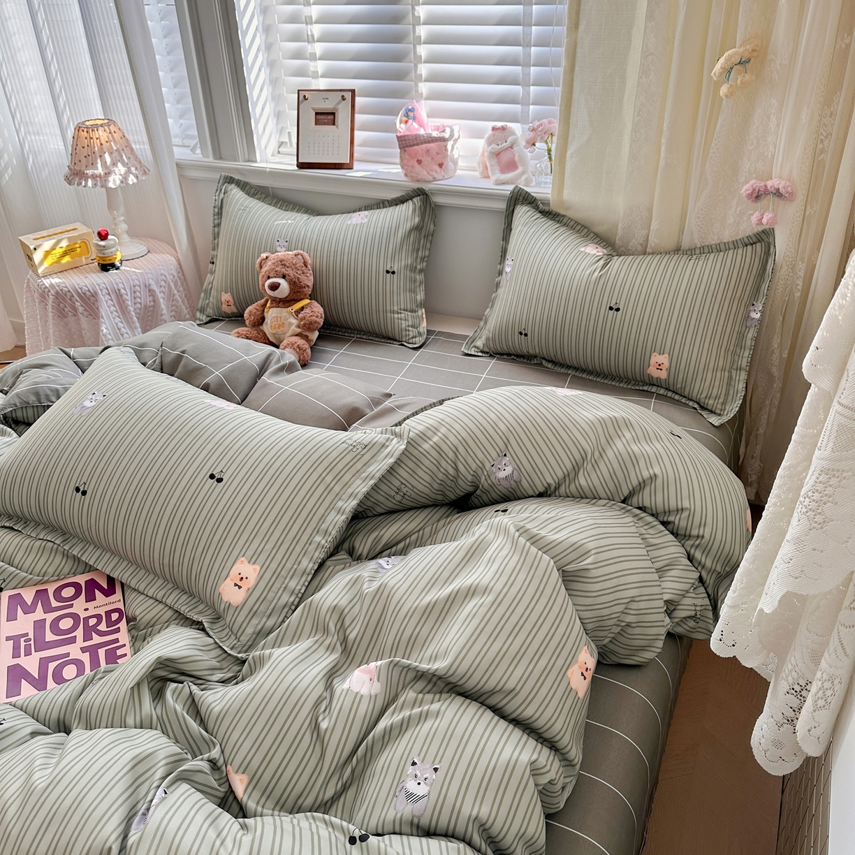 91家纺网 家纺一手货源 找家纺 卡斯诺家纺馆 2026新款A类亲肤芦荟棉四件套 下载文件包含买家秀 微笑柴犬