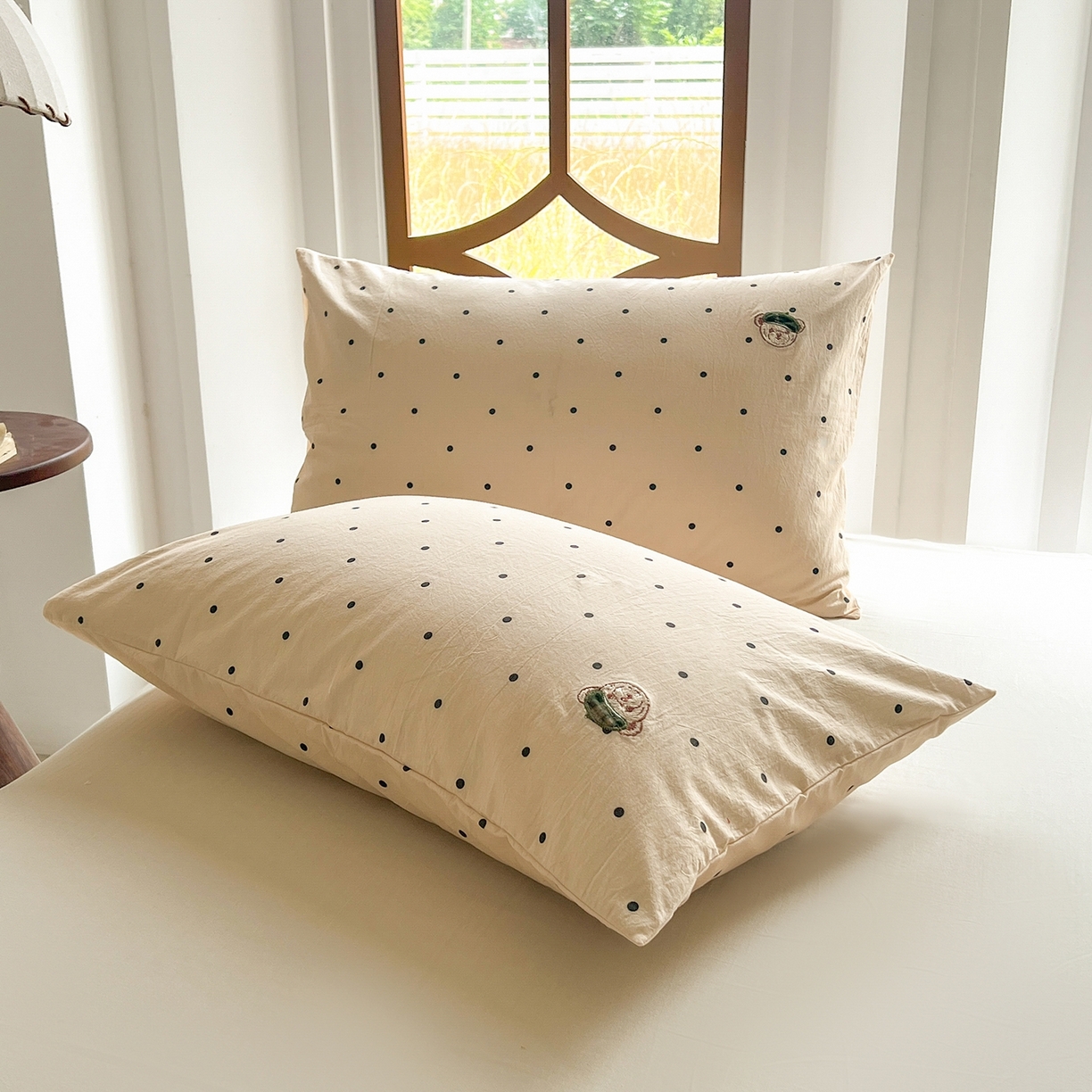 91家纺网 家纺一手货源 找家纺 欣晴家纺 2026新款软糯云朵棉水洗棉刺绣三件套四件套嘟嘟小熊系列（风格1） 尘香