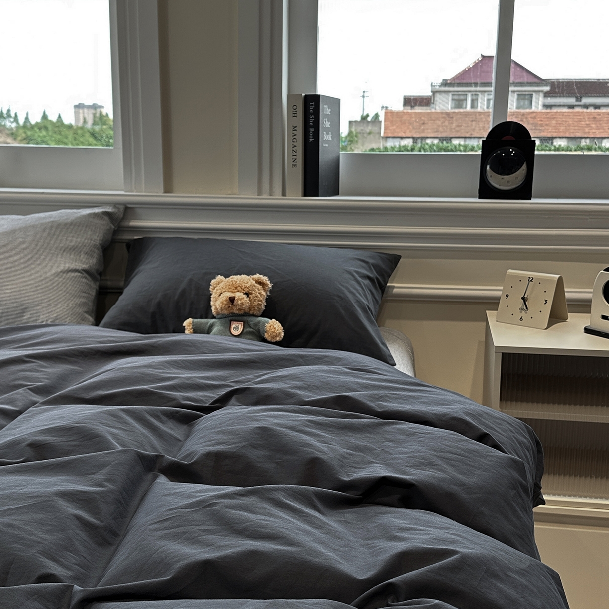 91家纺网 家纺一手货源 找家纺 （总）欣晴家纺 2026新款软糯水洗棉条格无印宜家风混搭系列被套单件单品被套