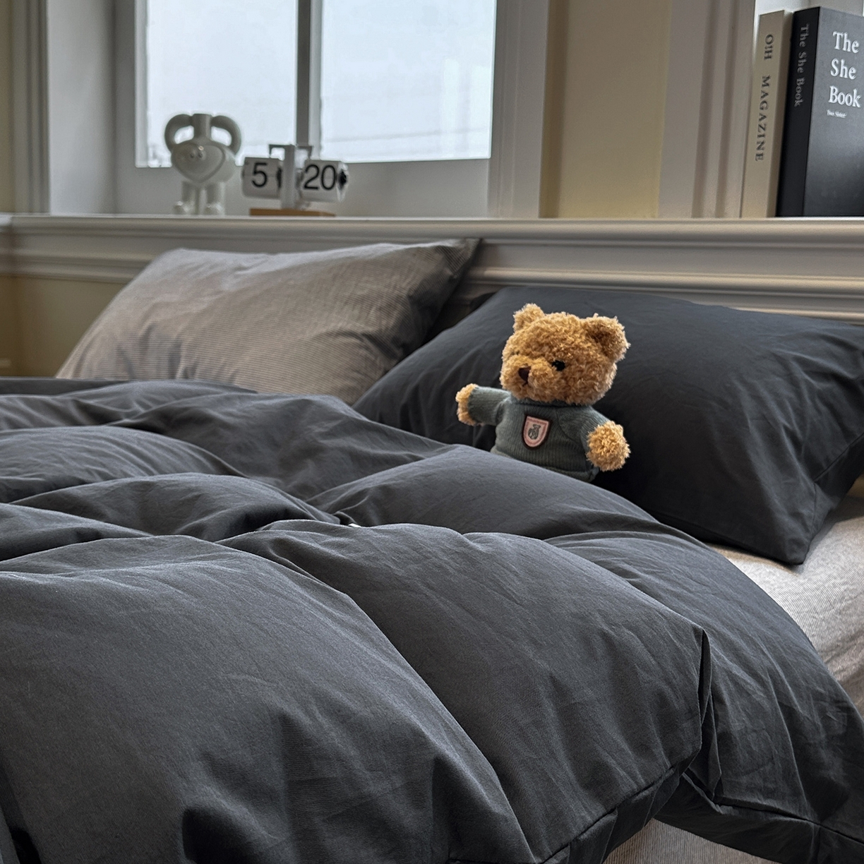 91家纺网 家纺一手货源 找家纺 （总）欣晴家纺 2026新款软糯水洗棉条格无印宜家风混搭系列被套单件单品被套