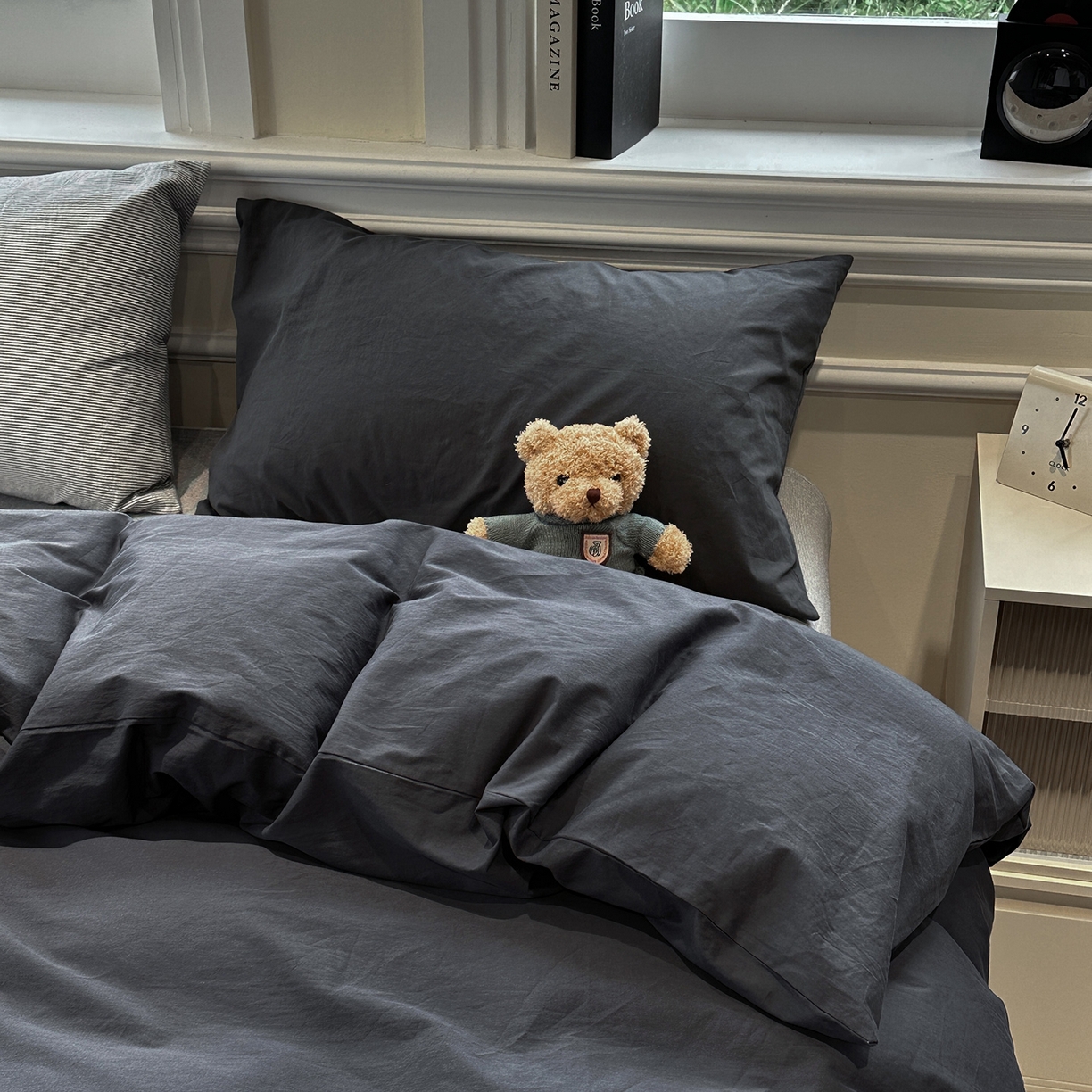 91家纺网 家纺一手货源 找家纺 （总）欣晴家纺 2026新款软糯水洗棉条格无印宜家风混搭系列被套单件单品被套