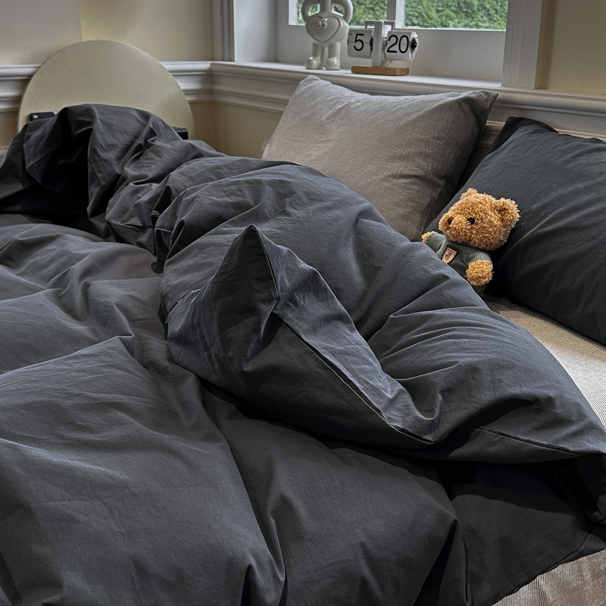 91家纺网 家纺一手货源 找家纺 （总）欣晴家纺 2026新款软糯水洗棉条格无印宜家风混搭系列被套单件单品被套