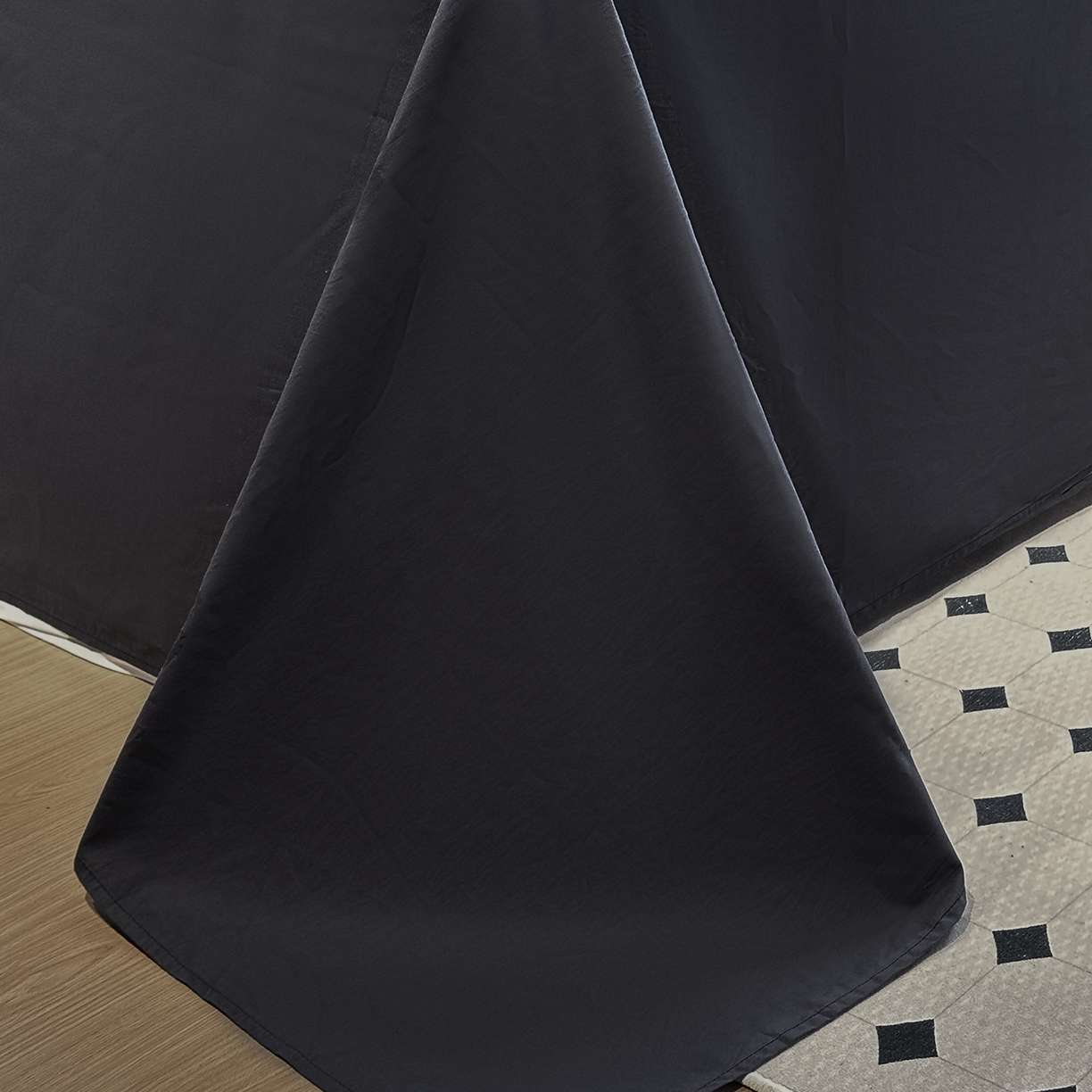 91家纺网 家纺一手货源 找家纺 欣晴家纺 2026新款软糯水洗棉条格无印宜家风混搭系列被套单件单品被套 混搭灰条