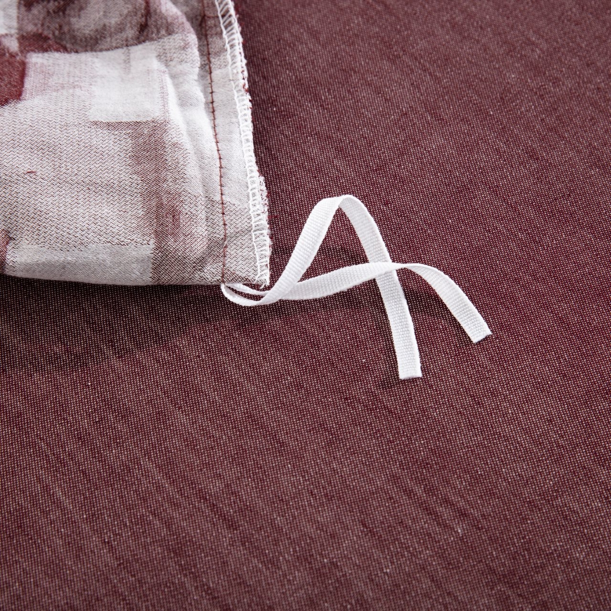 91家纺网 家纺一手货源 找家纺 仰望棉麻双层纱供应链 2026新款都市万象全棉纯棉色织提花纽扣款四件套-都市万象系列 都市万象-豆沙