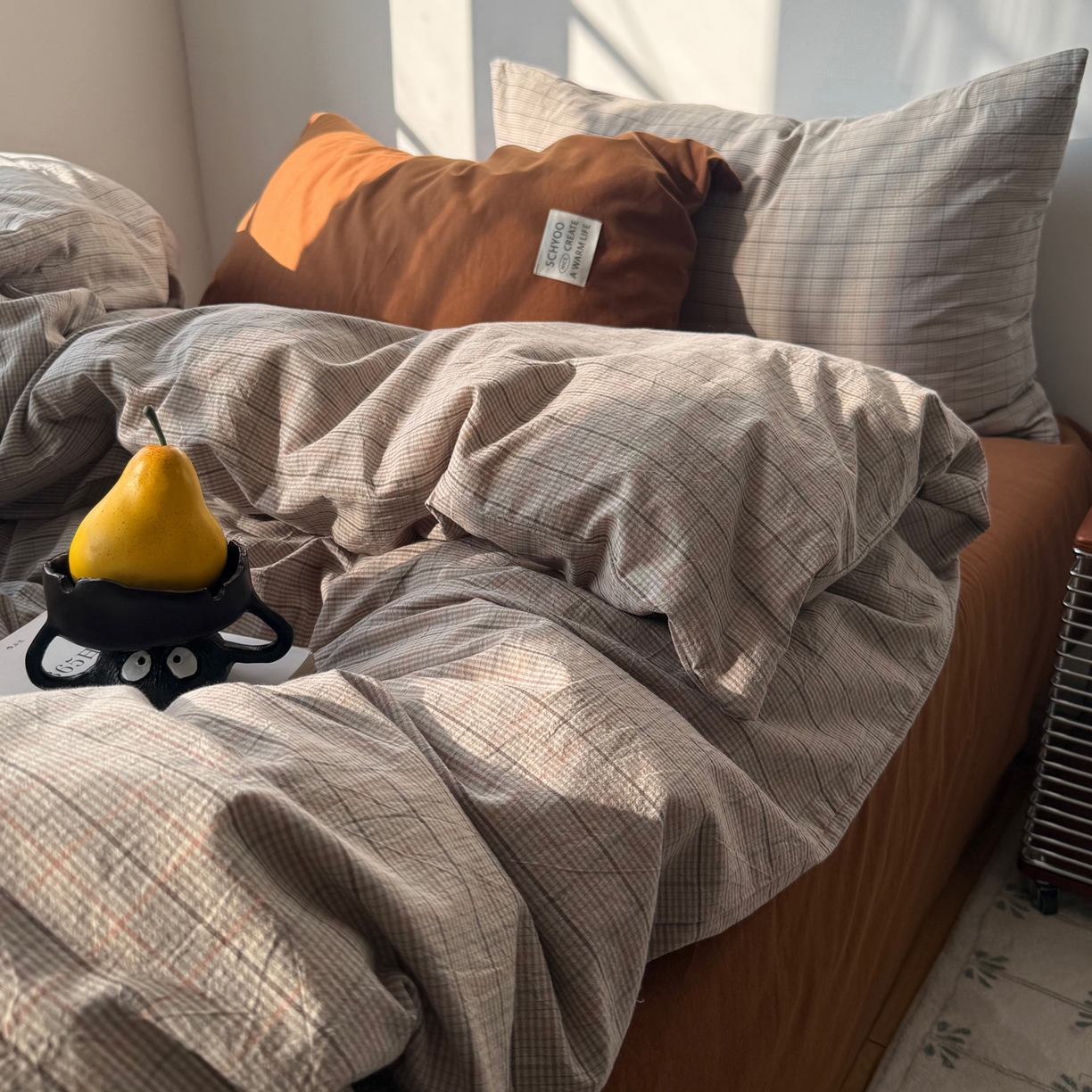 91家纺网 家纺一手货源 找家纺 （总）六巷胡同 2026新款INS博主风A类全棉纯棉色织水洗棉格子四件套