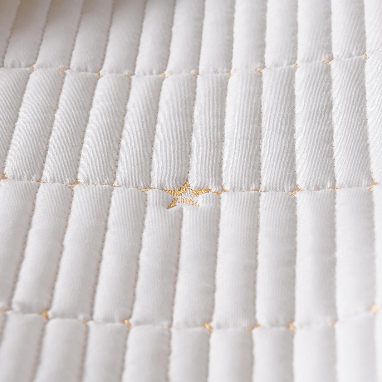 91家纺网 家纺一手货源 找家纺 优品惠 2026新款A类刺绣大豆夹棉床笠 星星米