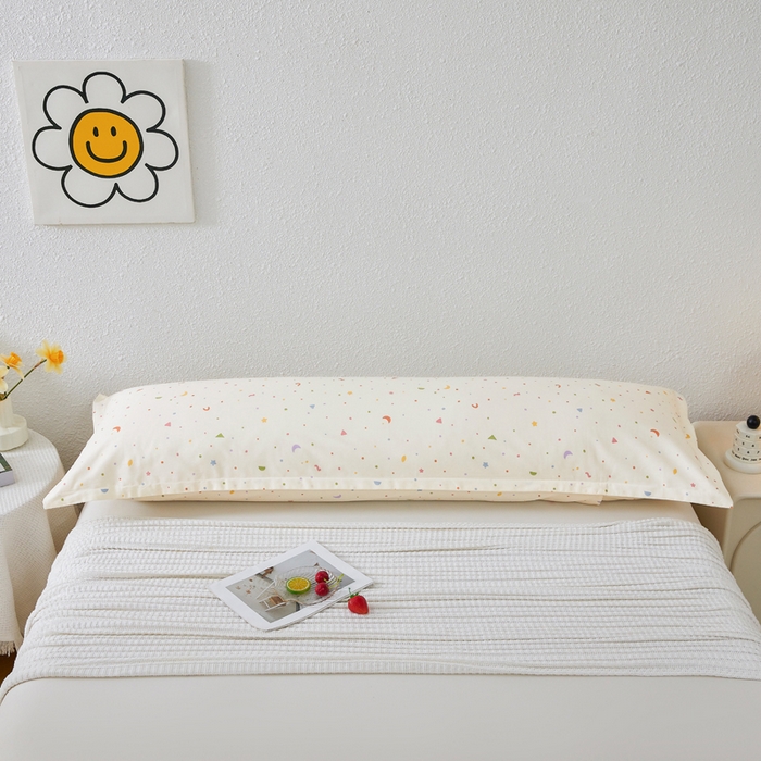 91家纺网 家纺一手货源 找家纺 （总）翎盈家纺 2026新款小清新卡通全棉纯棉双人枕套长枕头套