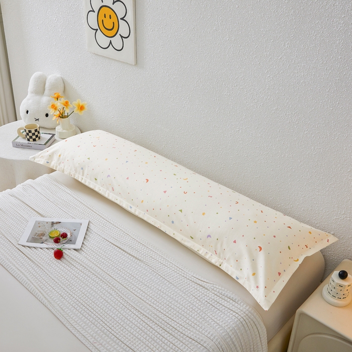 91家纺网 家纺一手货源 找家纺 （总）翎盈家纺 2026新款小清新卡通全棉纯棉双人枕套长枕头套