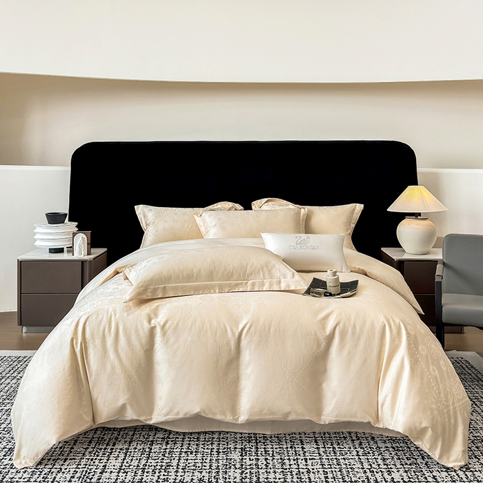 91家纺网 家纺一手货源 找家纺 （总）家居1号家纺 2026春夏新款50双股长绒棉全棉纯棉提花四件套-费罗德【控价券后价格不得低于：标准269元，加大289元！会员优惠10元！】