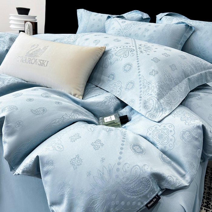 91家纺网 家纺一手货源 找家纺 家居1号家纺 2026春夏新款50双股长绒棉全棉纯棉提花四件套-费罗德【控价券后价格不得低于：标准269元，加大289元！会员优惠10元！】 费罗德-温馨兰