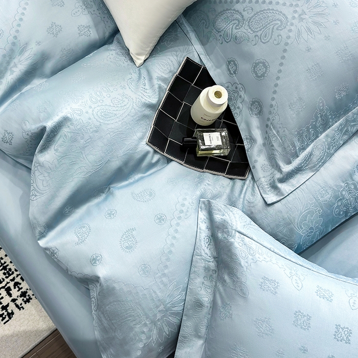 91家纺网 家纺一手货源 找家纺 家居1号家纺 2026春夏新款50双股长绒棉全棉纯棉提花四件套-费罗德【控价券后价格不得低于：标准269元，加大289元！会员优惠10元！】 费罗德-温馨兰