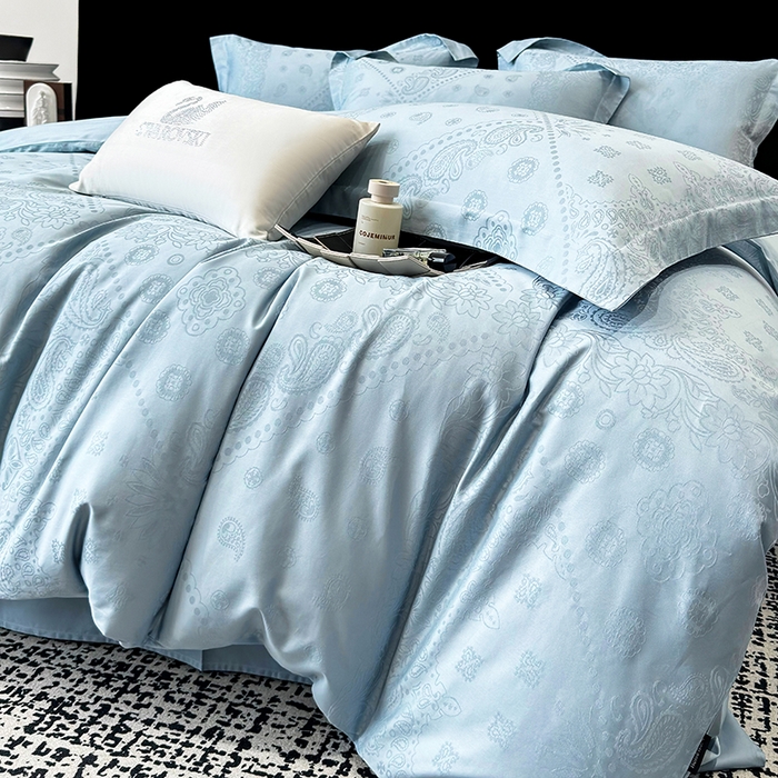 91家纺网 家纺一手货源 找家纺 家居1号家纺 2026春夏新款50双股长绒棉全棉纯棉提花四件套-费罗德【控价券后价格不得低于：标准269元，加大289元！会员优惠10元！】 费罗德-温馨兰