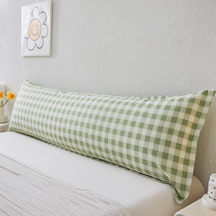 91家纺网 家纺一手货源 找家纺 （总）翎盈家纺 2026新款小清新卡通全棉纯棉双人枕套长枕头套