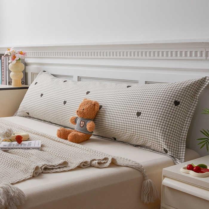 91家纺网 家纺一手货源 找家纺 （总）翎盈家纺 2026新款小清新卡通全棉纯棉双人枕套长枕头套