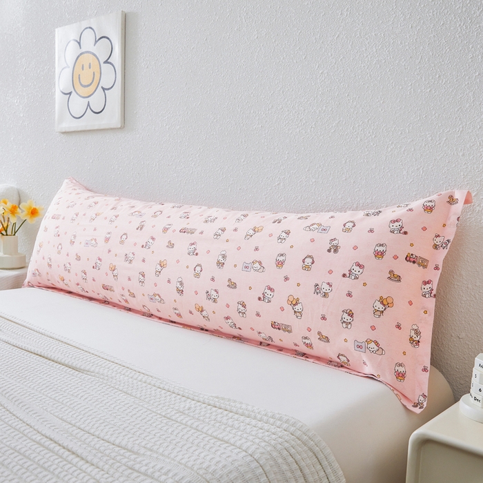 91家纺网 家纺一手货源 找家纺 （总）翎盈家纺 2026新款小清新卡通全棉纯棉双人枕套长枕头套