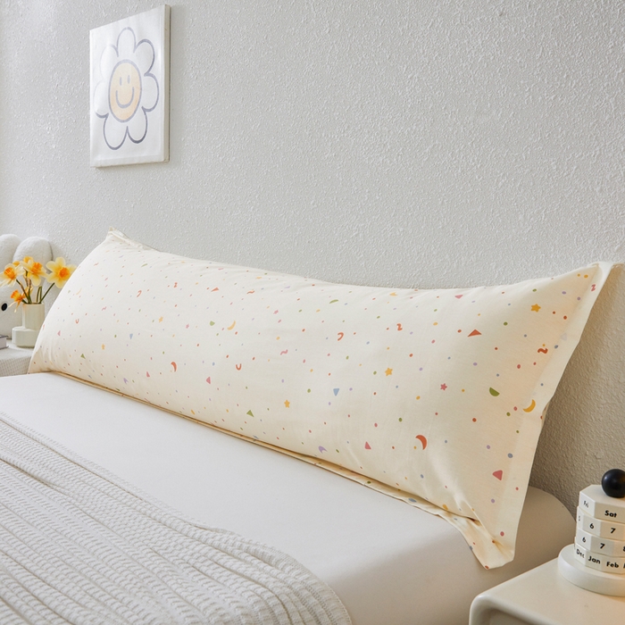 91家纺网 家纺一手货源 找家纺 （总）翎盈家纺 2026新款小清新卡通全棉纯棉双人枕套长枕头套