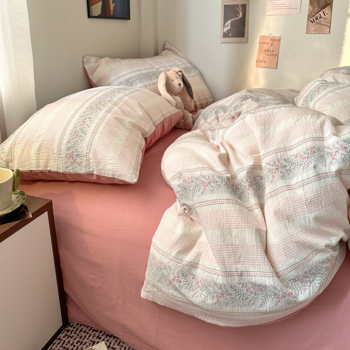 91家纺网 家纺一手货源 找家纺 （总）艾咪-Amy ntmy 2026新款全棉纯棉色织提花四件套-花蔓