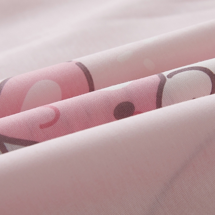 91家纺网 家纺一手货源 找家纺 翎盈家纺 2026新款小清新卡通全棉纯棉双人枕套长枕头套 可乐贝儿