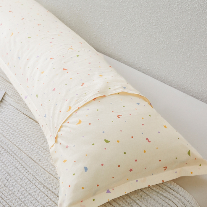 91家纺网 家纺一手货源 找家纺 翎盈家纺 2026新款小清新卡通全棉纯棉双人枕套长枕头套 快乐魔法