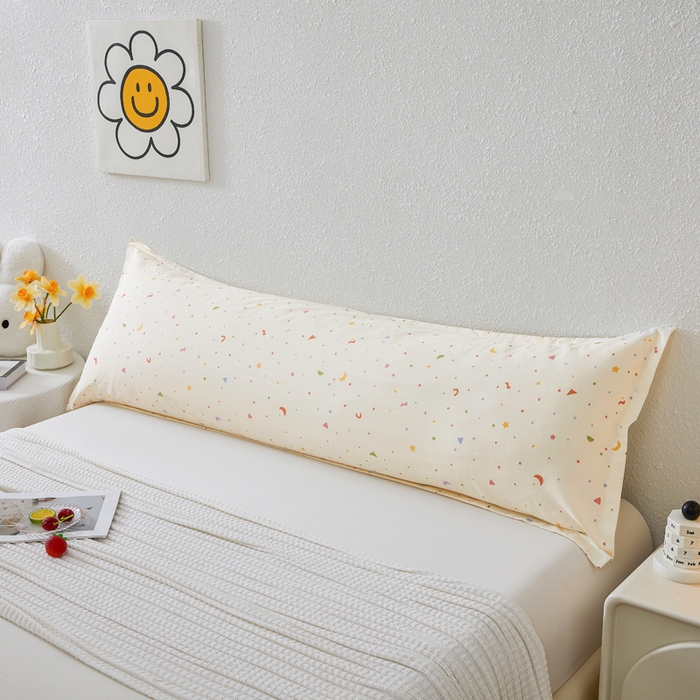 91家纺网 家纺一手货源 找家纺 翎盈家纺 2026新款小清新卡通全棉纯棉双人枕套长枕头套 快乐魔法