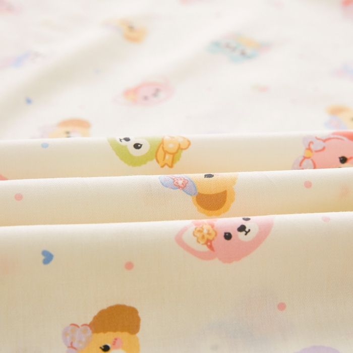 91家纺网 家纺一手货源 找家纺 翎盈家纺 2026新款小清新卡通全棉纯棉双人枕套长枕头套 玛卡世界-米