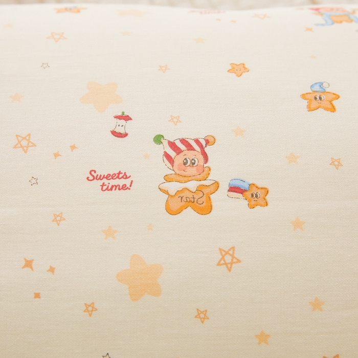 91家纺网 家纺一手货源 找家纺 翎盈家纺 2026新款小清新卡通全棉纯棉双人枕套长枕头套 梦幻星星