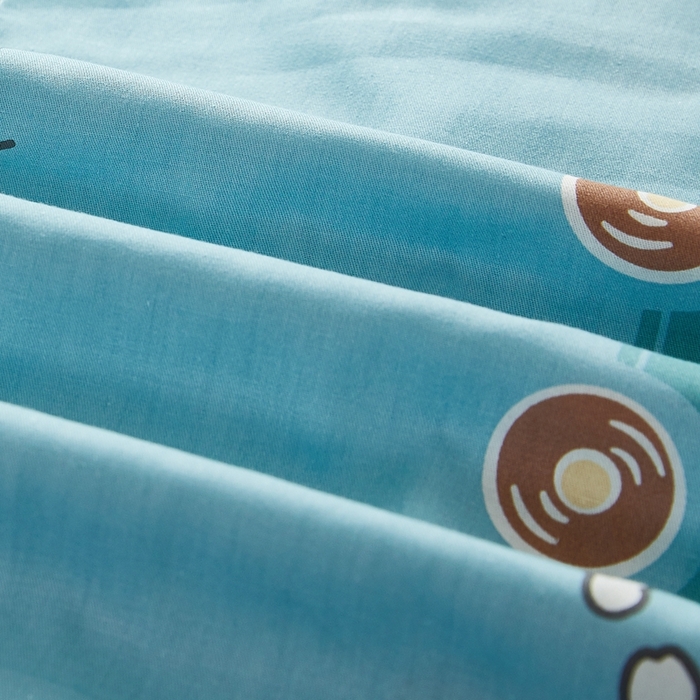 91家纺网 家纺一手货源 找家纺 翎盈家纺 2026新款小清新卡通全棉纯棉双人枕套长枕头套 汽车小镇