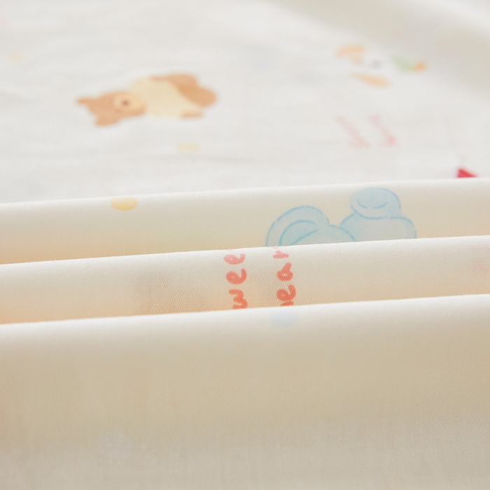 91家纺网 家纺一手货源 找家纺 翎盈家纺 2026新款小清新卡通全棉纯棉双人枕套长枕头套 甜蜜乐园