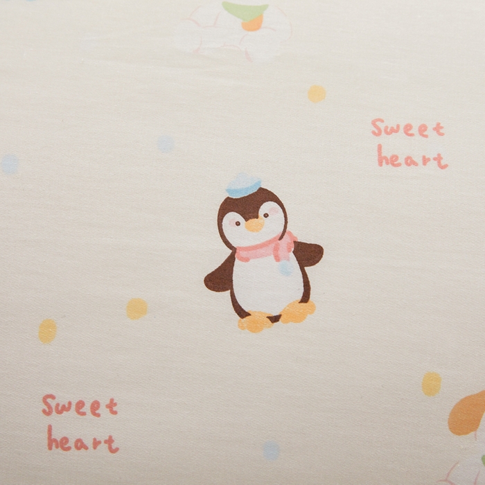 91家纺网 家纺一手货源 找家纺 翎盈家纺 2026新款小清新卡通全棉纯棉双人枕套长枕头套 甜蜜乐园