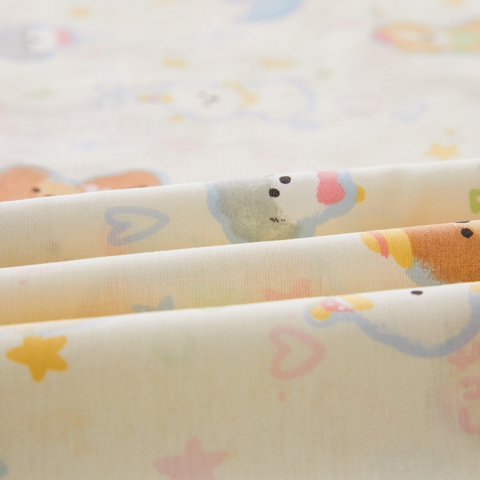 91家纺网 家纺一手货源 找家纺 翎盈家纺 2026新款小清新卡通全棉纯棉双人枕套长枕头套 童趣绘彩