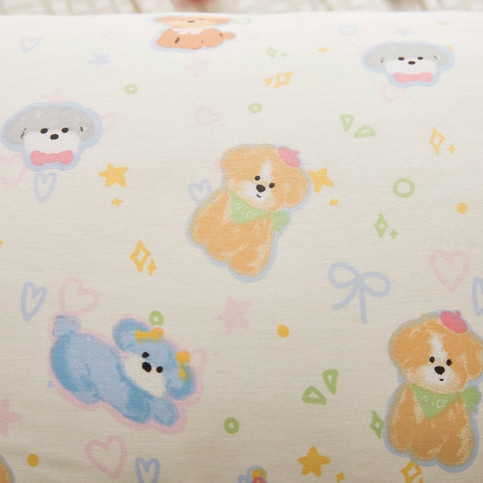 91家纺网 家纺一手货源 找家纺 翎盈家纺 2026新款小清新卡通全棉纯棉双人枕套长枕头套 童趣绘彩