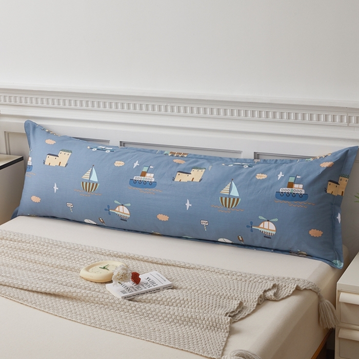 91家纺网 家纺一手货源 找家纺 翎盈家纺 2026新款小清新卡通全棉纯棉双人枕套长枕头套 玩具乐园-兰