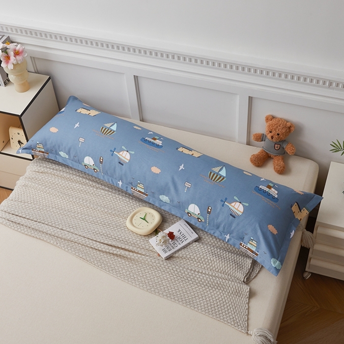 91家纺网 家纺一手货源 找家纺 翎盈家纺 2026新款小清新卡通全棉纯棉双人枕套长枕头套 玩具乐园-兰