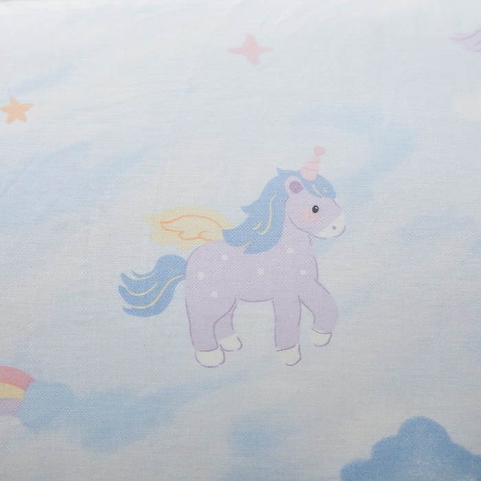 91家纺网 家纺一手货源 找家纺 翎盈家纺 2026新款小清新卡通全棉纯棉双人枕套长枕头套 星芒小马