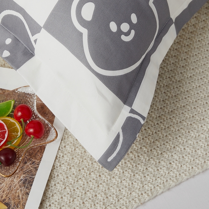 91家纺网 家纺一手货源 找家纺 翎盈家纺 2026新款小清新卡通全棉纯棉双人枕套长枕头套 幸运兔