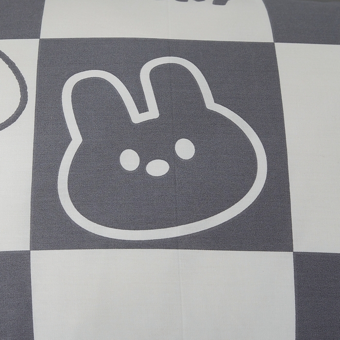 91家纺网 家纺一手货源 找家纺 翎盈家纺 2026新款小清新卡通全棉纯棉双人枕套长枕头套 幸运兔