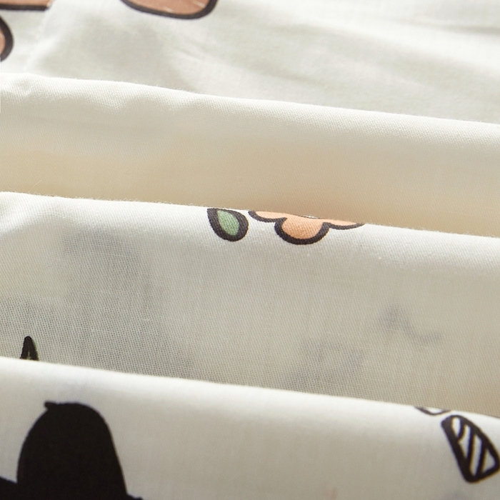 91家纺网 家纺一手货源 找家纺 翎盈家纺 2026新款小清新卡通全棉纯棉双人枕套长枕头套 野餐派对