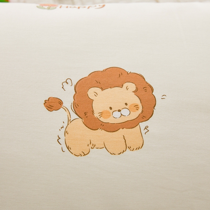 91家纺网 家纺一手货源 找家纺 翎盈家纺 2026新款小清新卡通全棉纯棉双人枕套长枕头套 游乐园