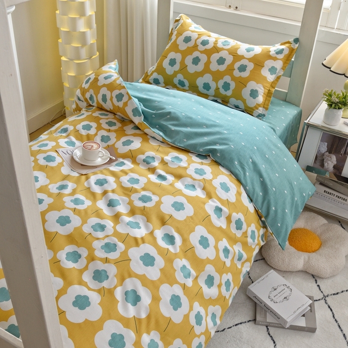 91家纺网 家纺一手货源 找家纺 朵希曼 2026新款印花全棉13372学生三件套系列 拾忆