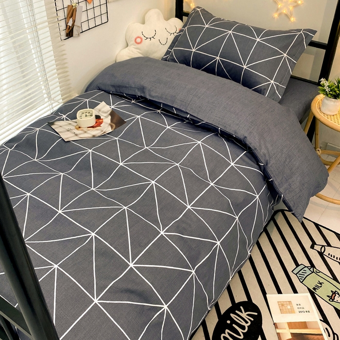 91家纺网 家纺一手货源 找家纺 朵希曼 2026新款印花全棉13372学生三件套系列 怡然