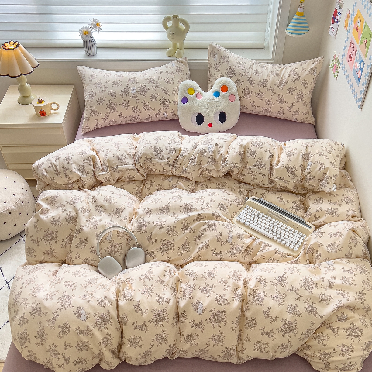 91家纺网 家纺一手货源 找家纺 灿哈2025款磨毛植物羊绒四件套更多花型群下载（新）