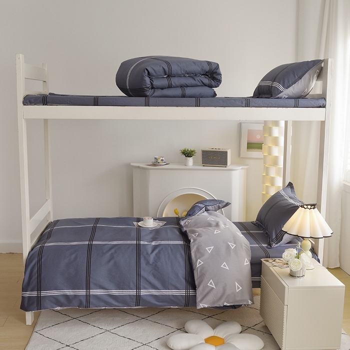 91家纺网 家纺一手货源 找家纺 朵希曼 2026新款全棉印花学生三件套系列 几何空间