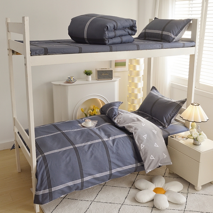 91家纺网 家纺一手货源 找家纺 朵希曼 2026新款全棉印花学生三件套系列 几何空间